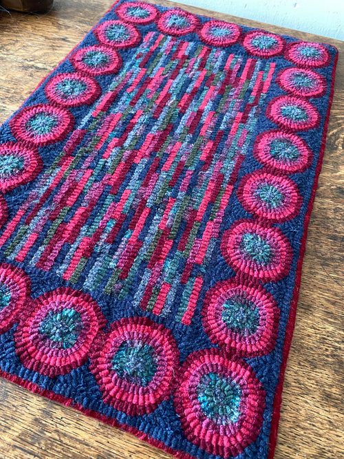 Blue Hooked Rug